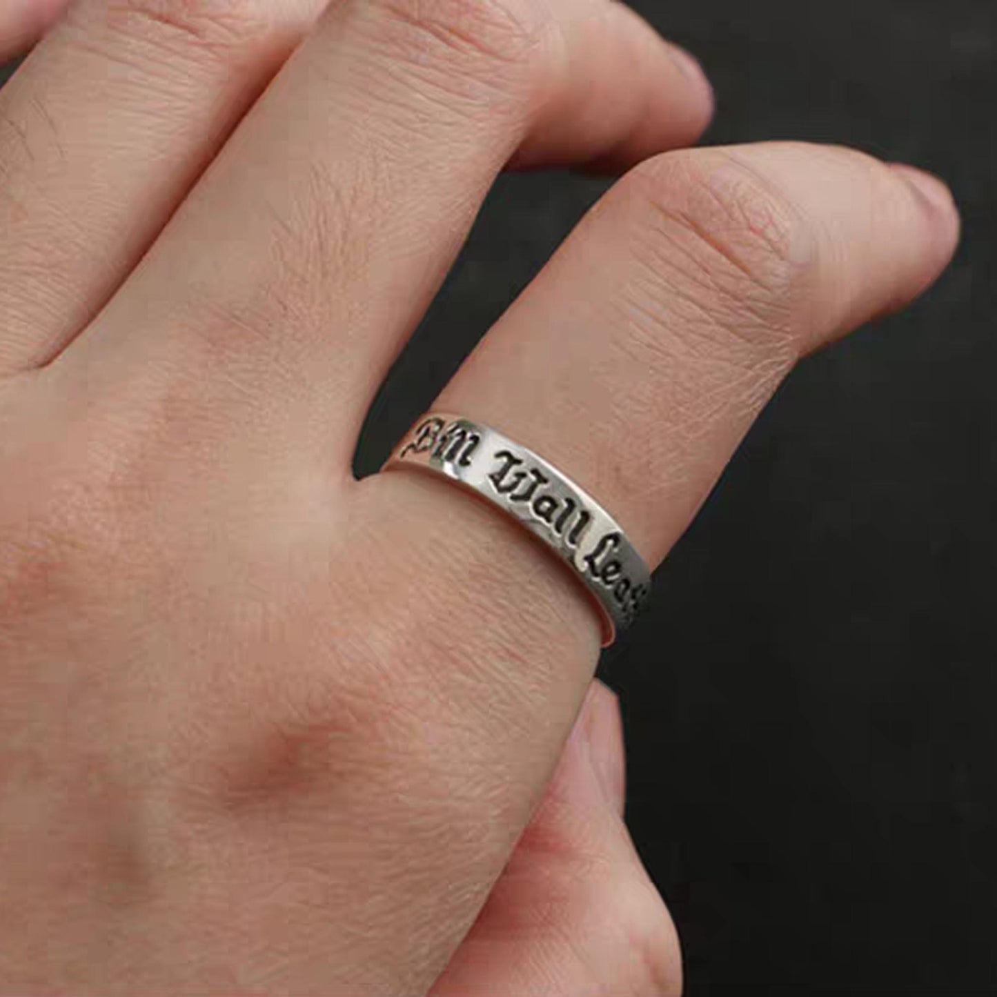 Sterling Silver Couple Rings, BWL Anniversary Rings, Punk Statement Relationship Alphabet Ring