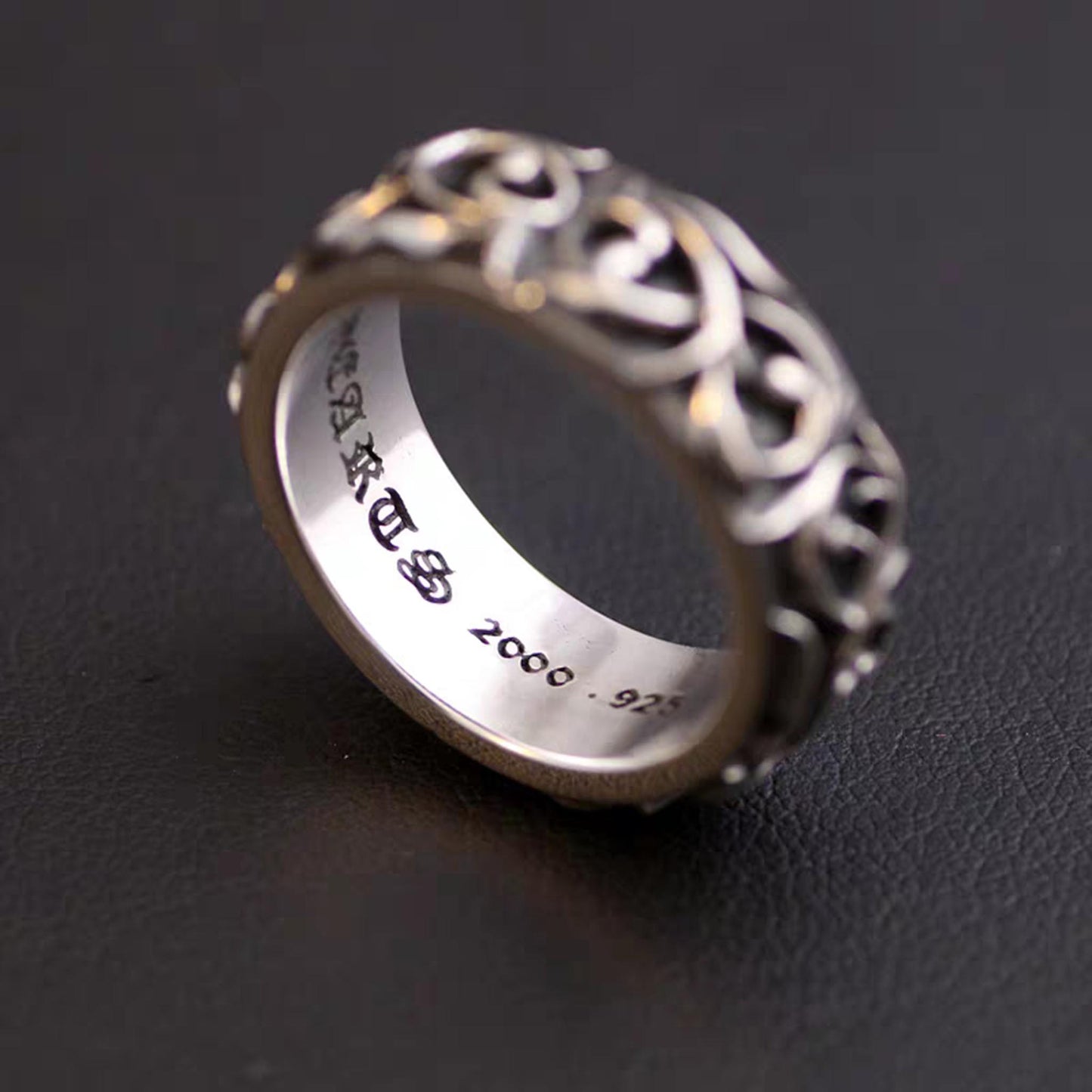 Statement-Ringe aus Sterlingsilber, Ring mit Ewigem Weinreben-Design, Beziehungsringe aus Silber