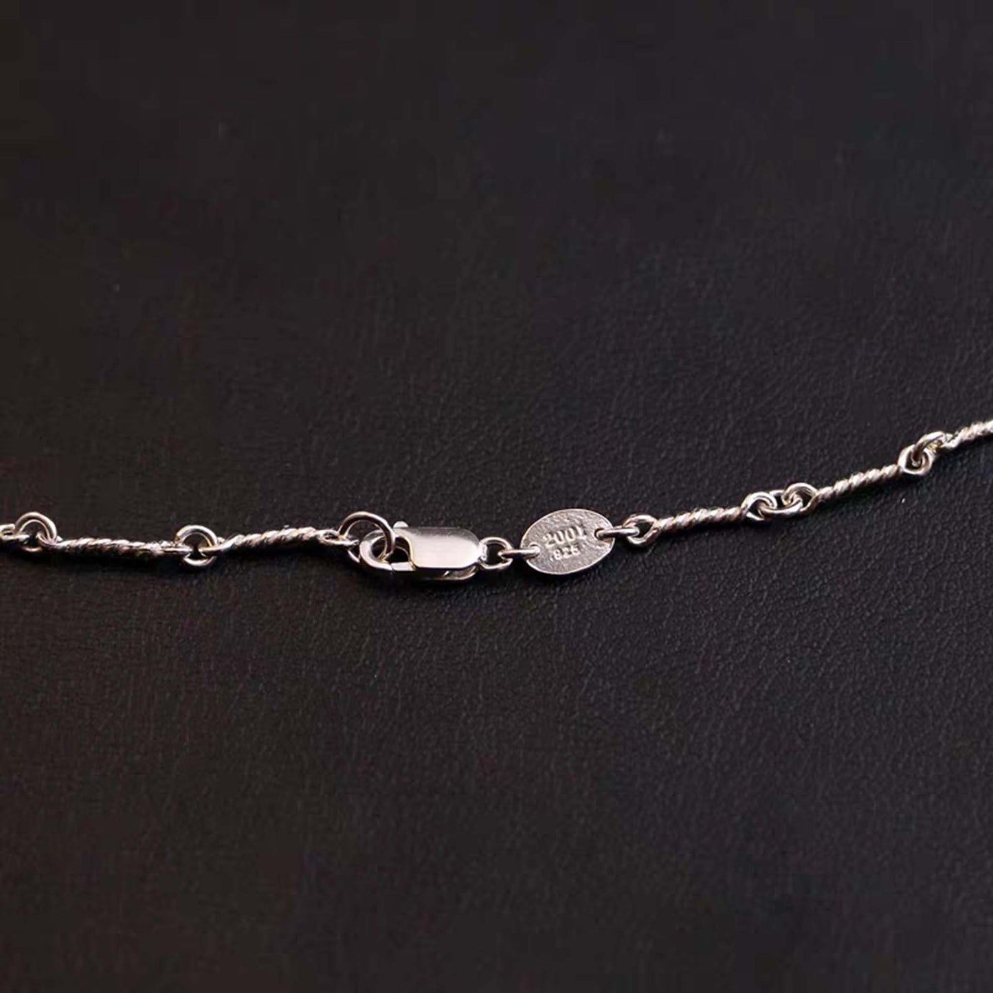 Sterling Silver Twisted Necklace, 3mm Chain Necklace